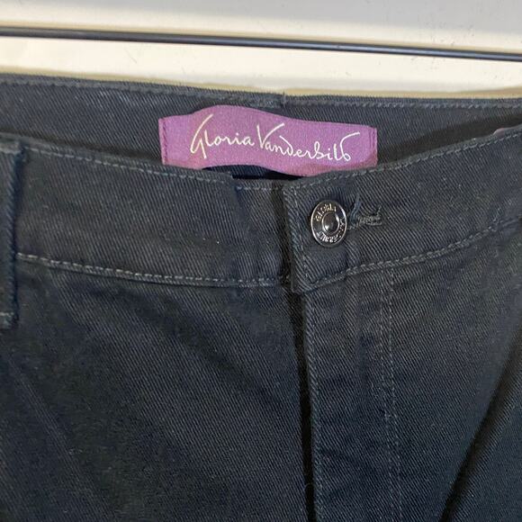 Gloria Vanderbilt Amanda Stretch High Rise Straight Leg Jeans Black Sz 14 NWOT - Picture 5 of 14